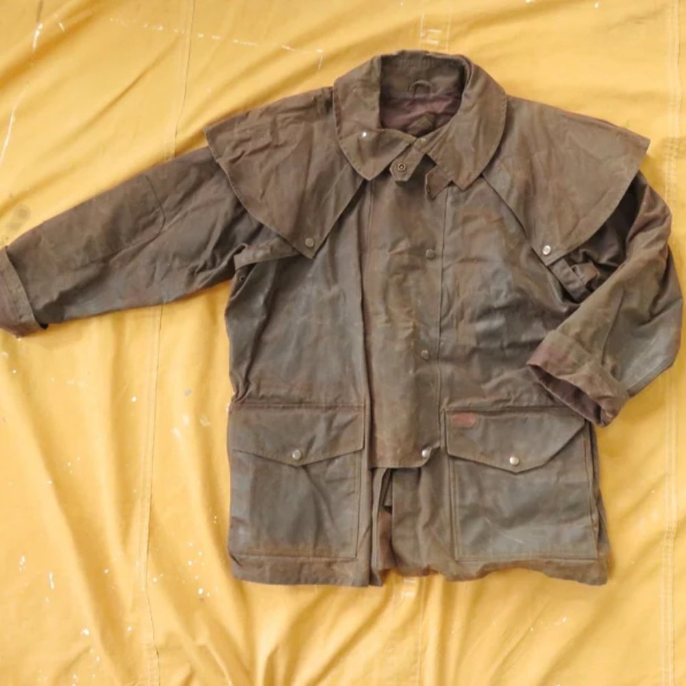 XL 90s Waxed Canvas Ranch Coat / Outback Trading Coat